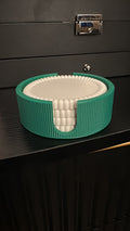 Ribbed coasters with coaster holder